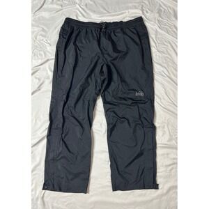 REI Co-op Men Black Essential Rain Pants XL Short Elastic Waist Hiking Outdoor